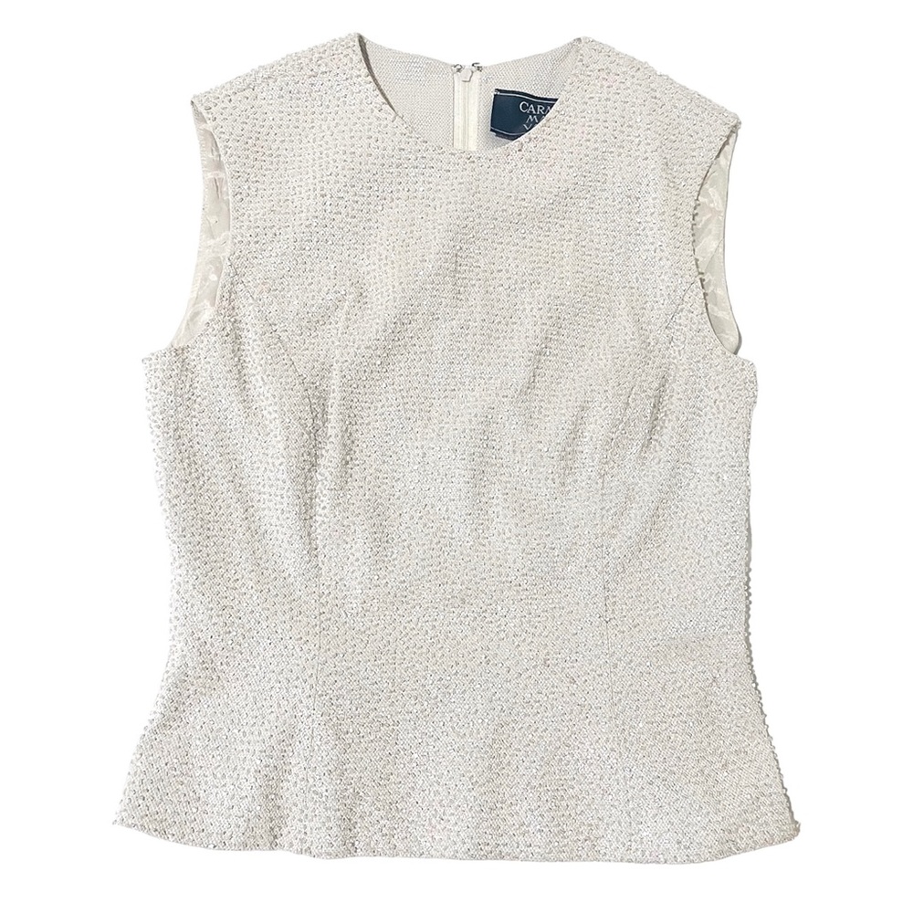 Beaded Halter Top- Carmen Marc Valvo